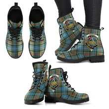 Load image into Gallery viewer, Paisley District Tartan Clan Badge Leather Boots