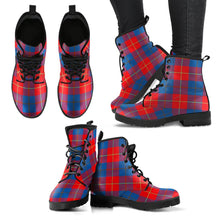 Load image into Gallery viewer, Galloway Red Tartan Leather Boots