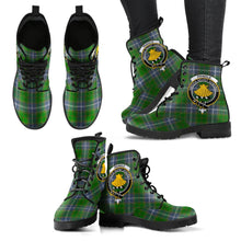 Load image into Gallery viewer, Pringle Tartan Clan Badge Leather Boots