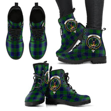 Load image into Gallery viewer, Keith Modern Tartan Clan Badge Leather Boots