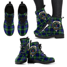 Load image into Gallery viewer, Forbes Modern Tartan Clan Badge Leather Boots