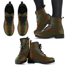 Load image into Gallery viewer, Gray Tartan Leather Boots