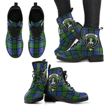 Load image into Gallery viewer, Paterson Tartan Clan Badge Leather Boots