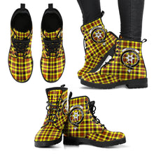 Load image into Gallery viewer, Jardine Tartan Clan Badge Leather Boots