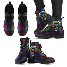 Load image into Gallery viewer, Nairn Tartan Clan Badge Leather Boots