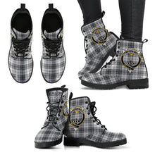 Load image into Gallery viewer, Glendinning Tartan Clan Badge Leather Boots