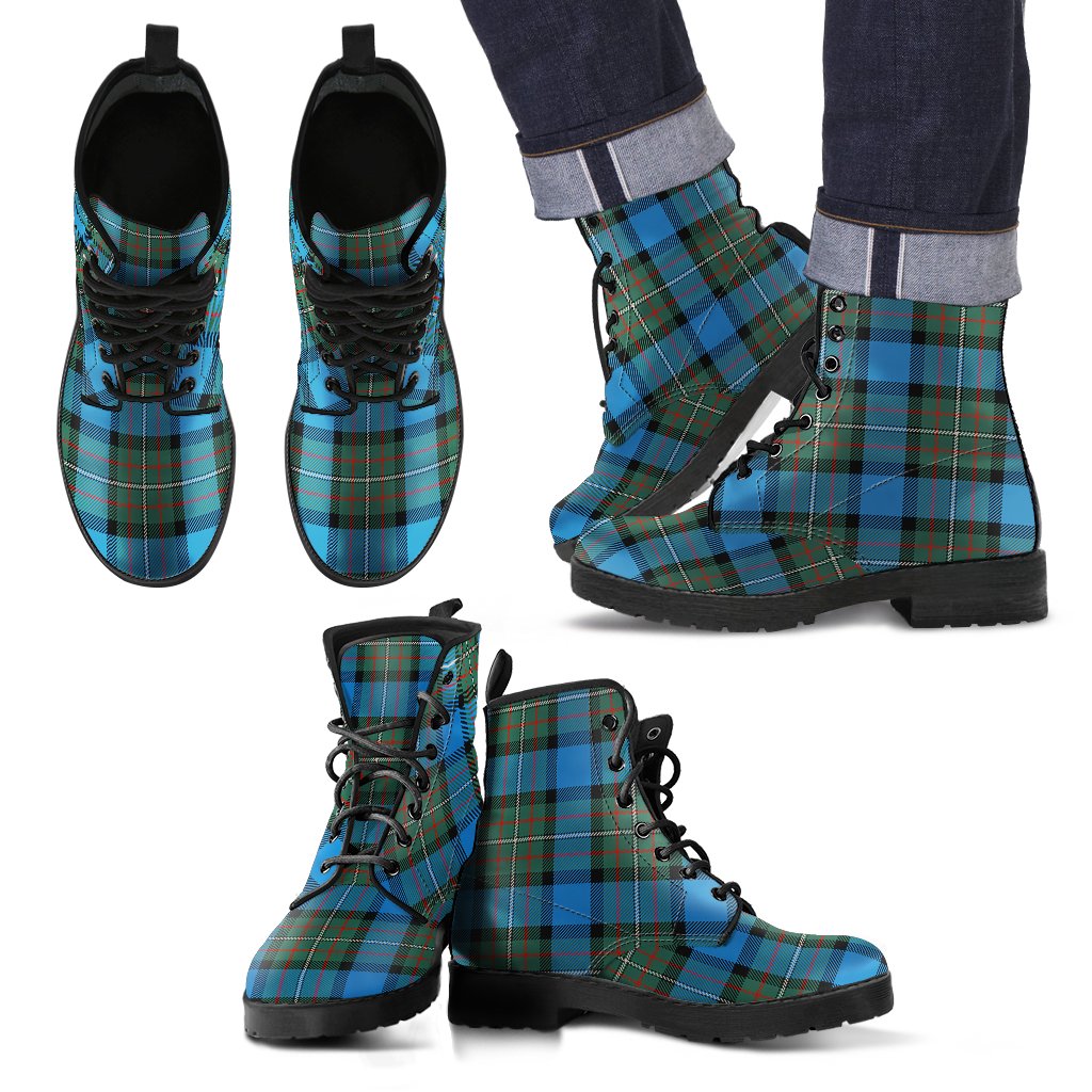 Fergusson Ancient Tartan Leather Boots Footwear Shoes