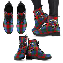 Load image into Gallery viewer, Mar Tartan Clan Badge Leather Boots