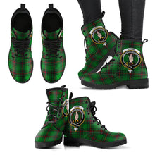 Load image into Gallery viewer, Logie Tartan Tartan Clan Badge Leather Boots