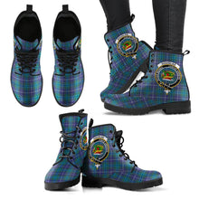 Load image into Gallery viewer, Douglas Modern Tartan Clan Badge Leather Boots
