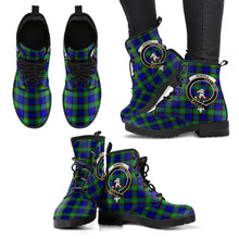 Load image into Gallery viewer, Sempill Modern Tartan Clan Badge Leather Boots
