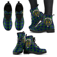 Load image into Gallery viewer, Johnstone Tartan Clan Badge Leather Boots