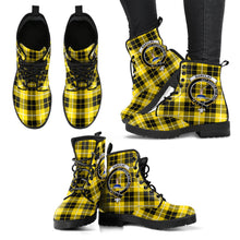 Load image into Gallery viewer, Barclay Dress Modern Tartan Clan Badge Leather Boots