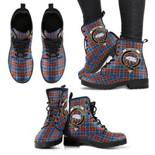 Load image into Gallery viewer, Bethune Tartan Clan Badge Leather Boots
