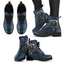 Load image into Gallery viewer, MacInnes Modern Tartan Clan Badge Leather Boots