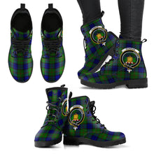 Load image into Gallery viewer, Dundas Modern Tartan Clan Badge Leather Boots