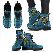 Load image into Gallery viewer, Falconer Tartan Clan Badge Leather Boots