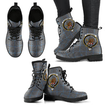 Load image into Gallery viewer, Gladstone Tartan Clan Badge Leather Boots