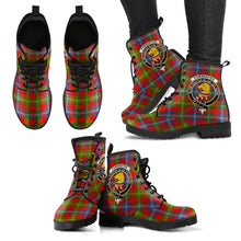 Load image into Gallery viewer, Forrester Tartan Clan Badge Leather Boots