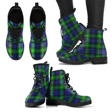 Load image into Gallery viewer, Gordon Modern Tartan Leather Boots