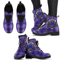 Load image into Gallery viewer, Ochterlony Tartan Clan Badge Leather Boots