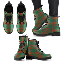 Load image into Gallery viewer, Menzies Green Ancient Tartan Leather Boots