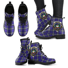 Load image into Gallery viewer, Kinnaird Tartan Tartan Clan Badge Leather Boots
