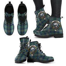 Load image into Gallery viewer, Kennedy Modern Tartan Clan Badge Leather Boots
