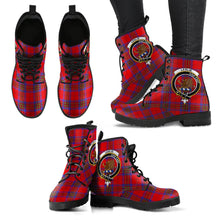 Load image into Gallery viewer, Leslie Modern Tartan Clan Badge Leather Boots
