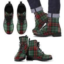 Load image into Gallery viewer, MacDiarmid Modern Tartan Leather Boots Footwear Shoes