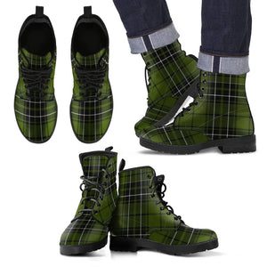 MacLean Hunting Tartan Leather Boots Footwear Shoes