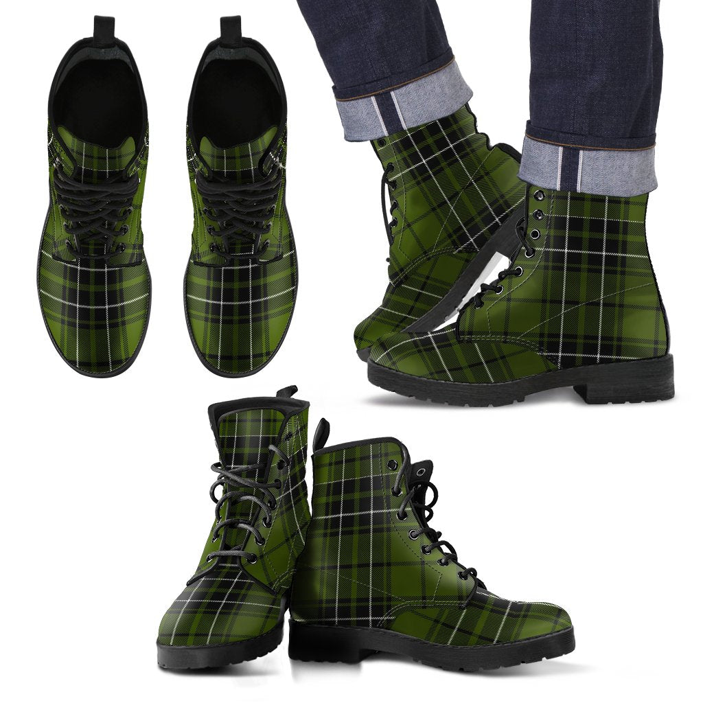 MacLean Hunting Tartan Leather Boots Footwear Shoes