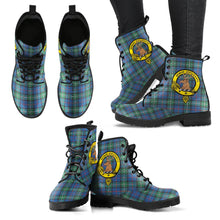 Load image into Gallery viewer, MacPhail Tartan Clan Badge Leather Boots