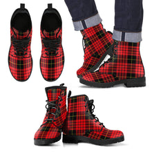 Load image into Gallery viewer, MacQueen Modern Tartan Leather Boots Footwear Shoes