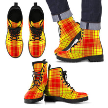 Load image into Gallery viewer, MacMillan Clan Tartan Leather Boots Footwear Shoes