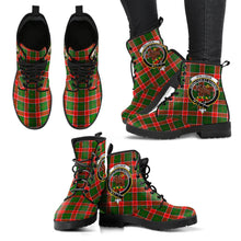 Load image into Gallery viewer, Pollock Modern Tartan Clan Badge Leather Boots