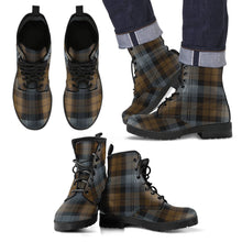 Load image into Gallery viewer, BlackWatch Weathered Tartan Leather Boots Footwear Shoes