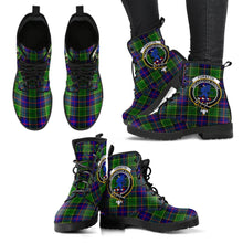 Load image into Gallery viewer, Forsyth Modern Tartan Clan Badge Leather Boots