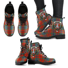 Load image into Gallery viewer, MacLean of Duart Ancient Tartan Clan Badge Leather Boots