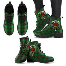 Load image into Gallery viewer, Primrose Tartan Clan Badge Leather Boots