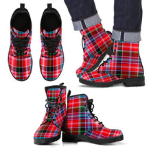 Load image into Gallery viewer, Aberdeen District Tartan Leather Boots Footwear Shoes