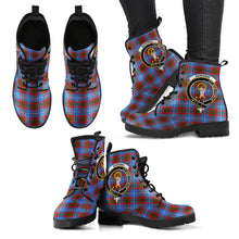 Load image into Gallery viewer, Skirving Tartan Clan Badge Leather Boots