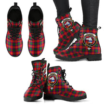 Load image into Gallery viewer, Belshes Tartan Tartan Clan Badge Leather Boots