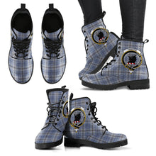 Load image into Gallery viewer, Tweedie Tartan Clan Badge Leather Boots