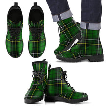 Load image into Gallery viewer, MacAlpine Modern Tartan Leather Boots Footwear Shoes