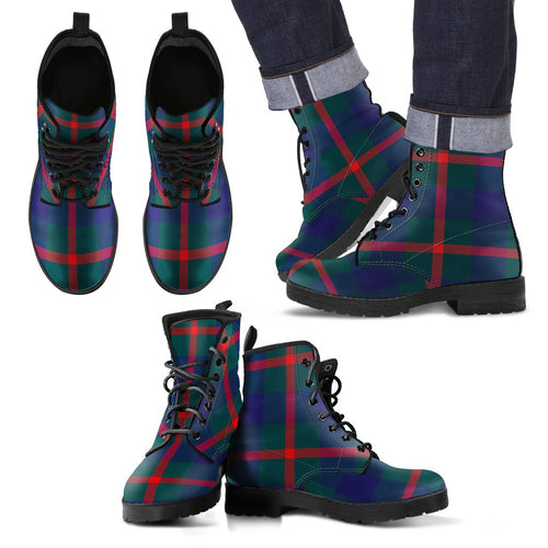 Agnew Modern Tartan Leather Boots Footwear Shoes
