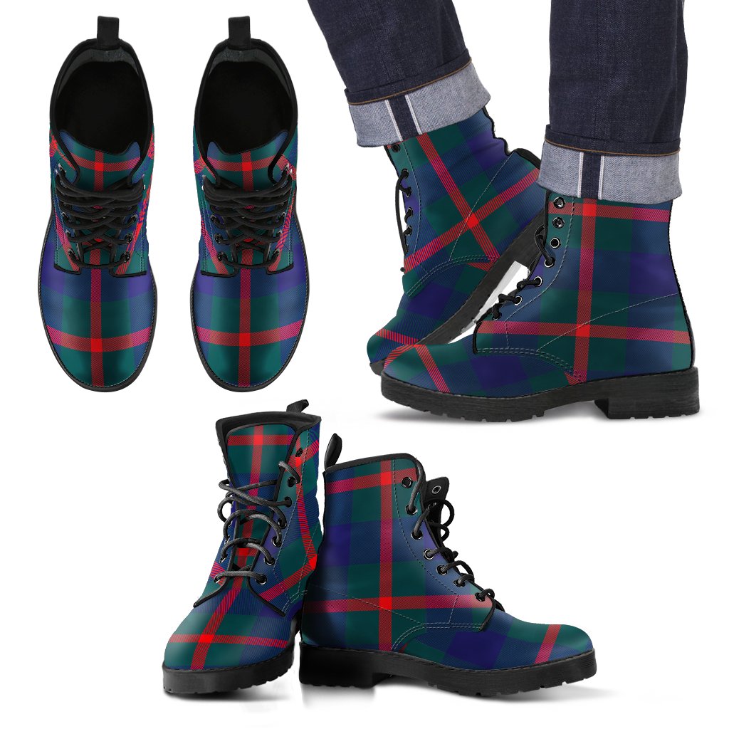 Agnew Modern Tartan Leather Boots Footwear Shoes