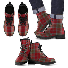 Load image into Gallery viewer, Lindsay Weathered  Tartan Leather Boots Footwear Shoes
