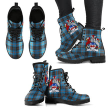 Load image into Gallery viewer, Angus Ancient Tartan Clan Badge Leather Boots