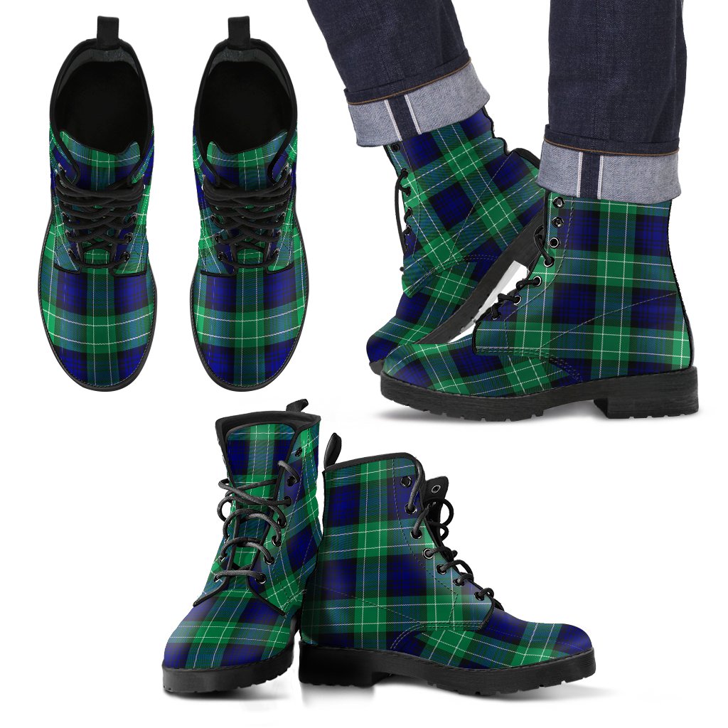 Abercrombie Tartan Leather Boots Footwear Shoes
